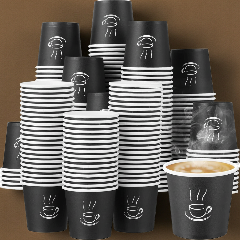 2400 Disposable Coffee Cups 4oz Extra Strong Takeaway Paper Take Away Bulk