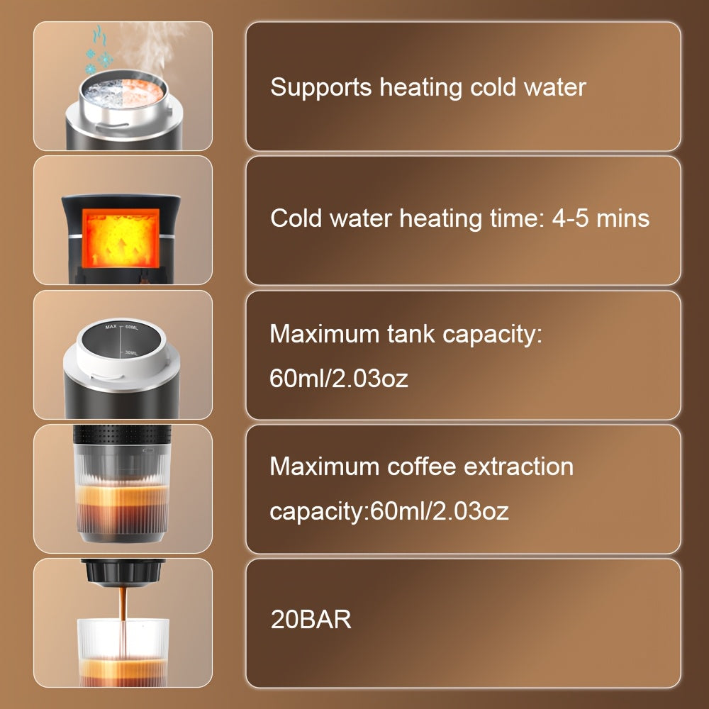 Coffee Maker Self-Heating Espresso Machine-3