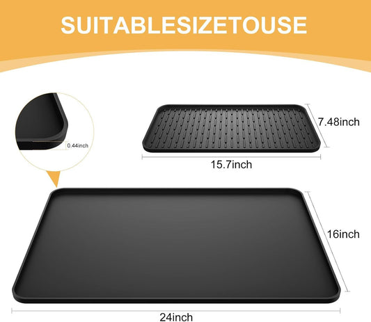 DEJESS 3-in-1 Silicone Espresso Machine Mat | Coffee Bar Tamping & Drying Mat