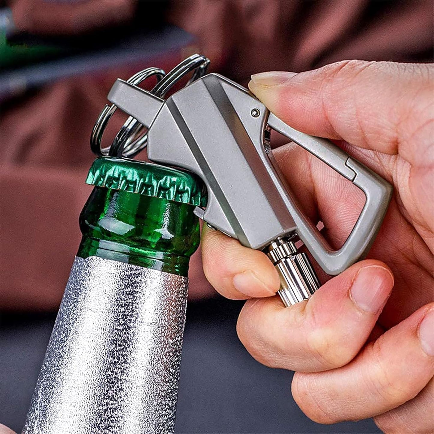 Fire Starter Keychain Bottle Opener, Permanent Metal Match