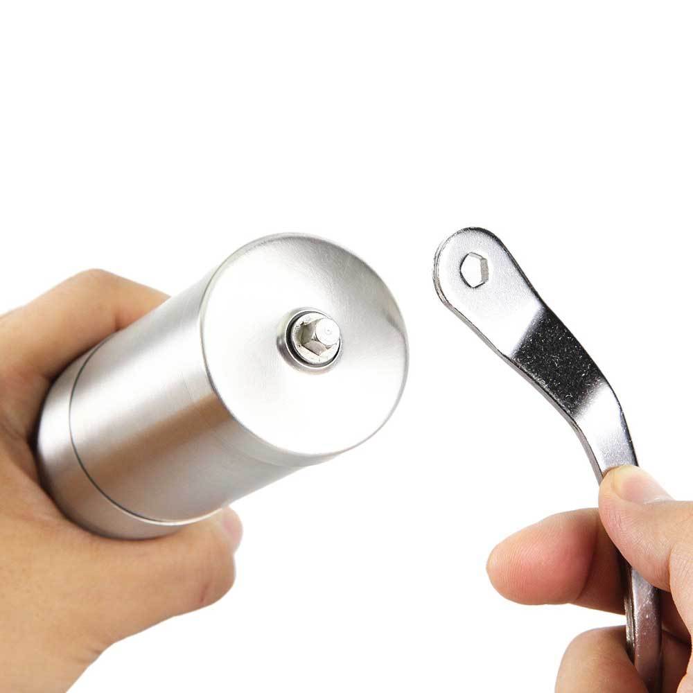 Coffee Bean Grinder - Stainless Steel Ceramic Burr Manual Hand Crank Nut Mill-2