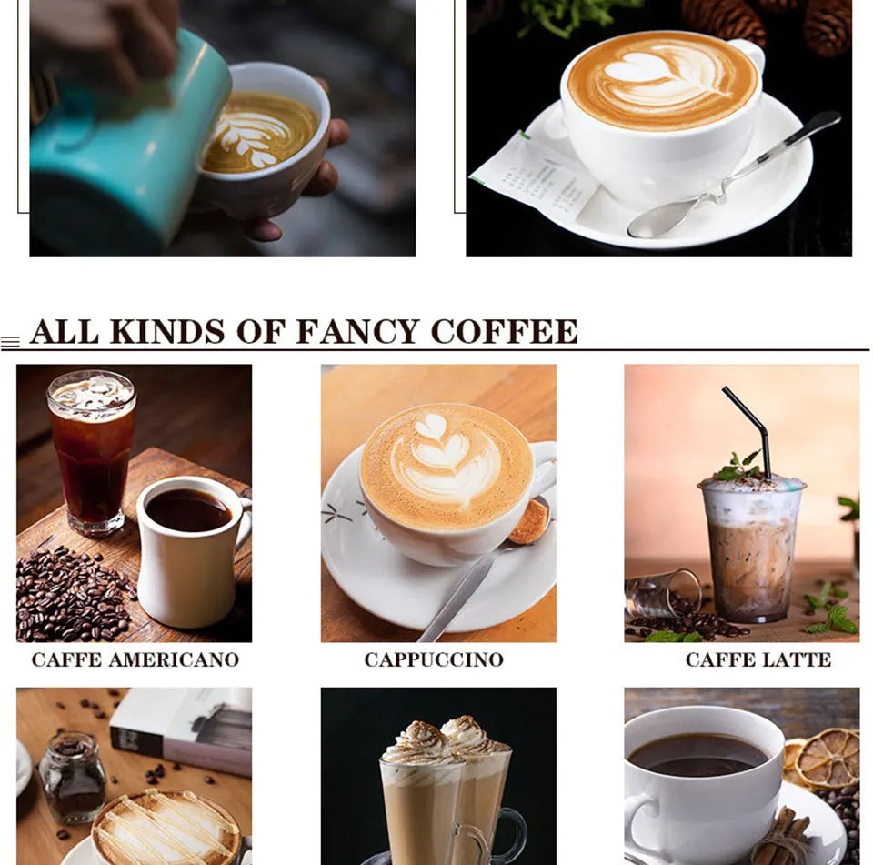 Semi-Automatic Espresso Machine – Built-in Grinder, Steam Wand, 15 Bar, Home & Office
