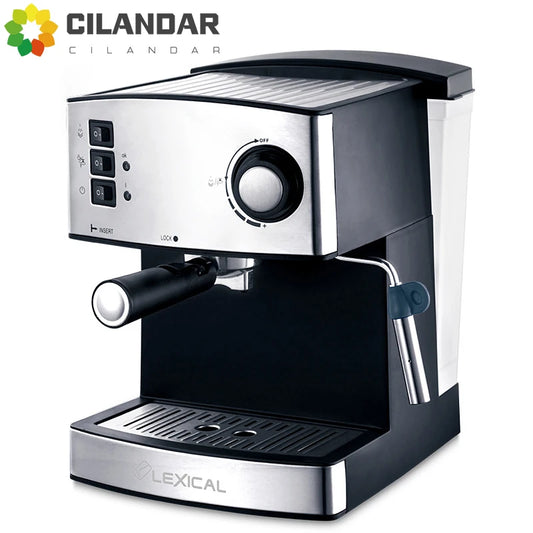Semi-Automatic Espresso Machine – Built-in Grinder, Steam Wand, 15 Bar, Home & Office