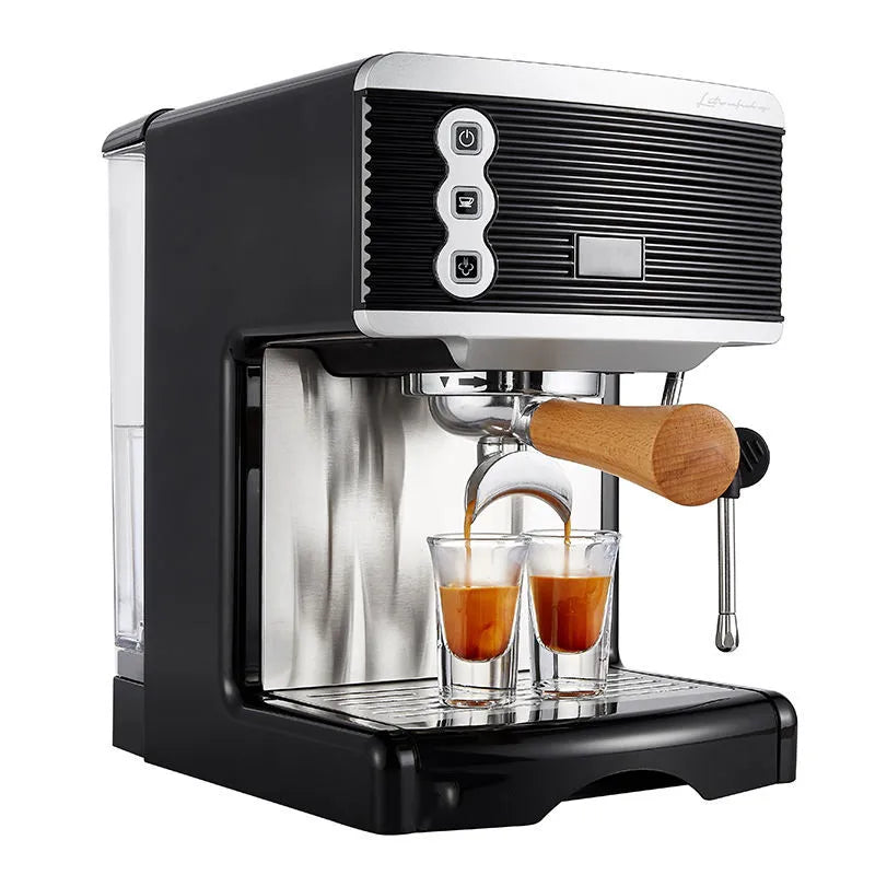 Dejess K705 commercial semi-automatic espresso machine stainless steel front view