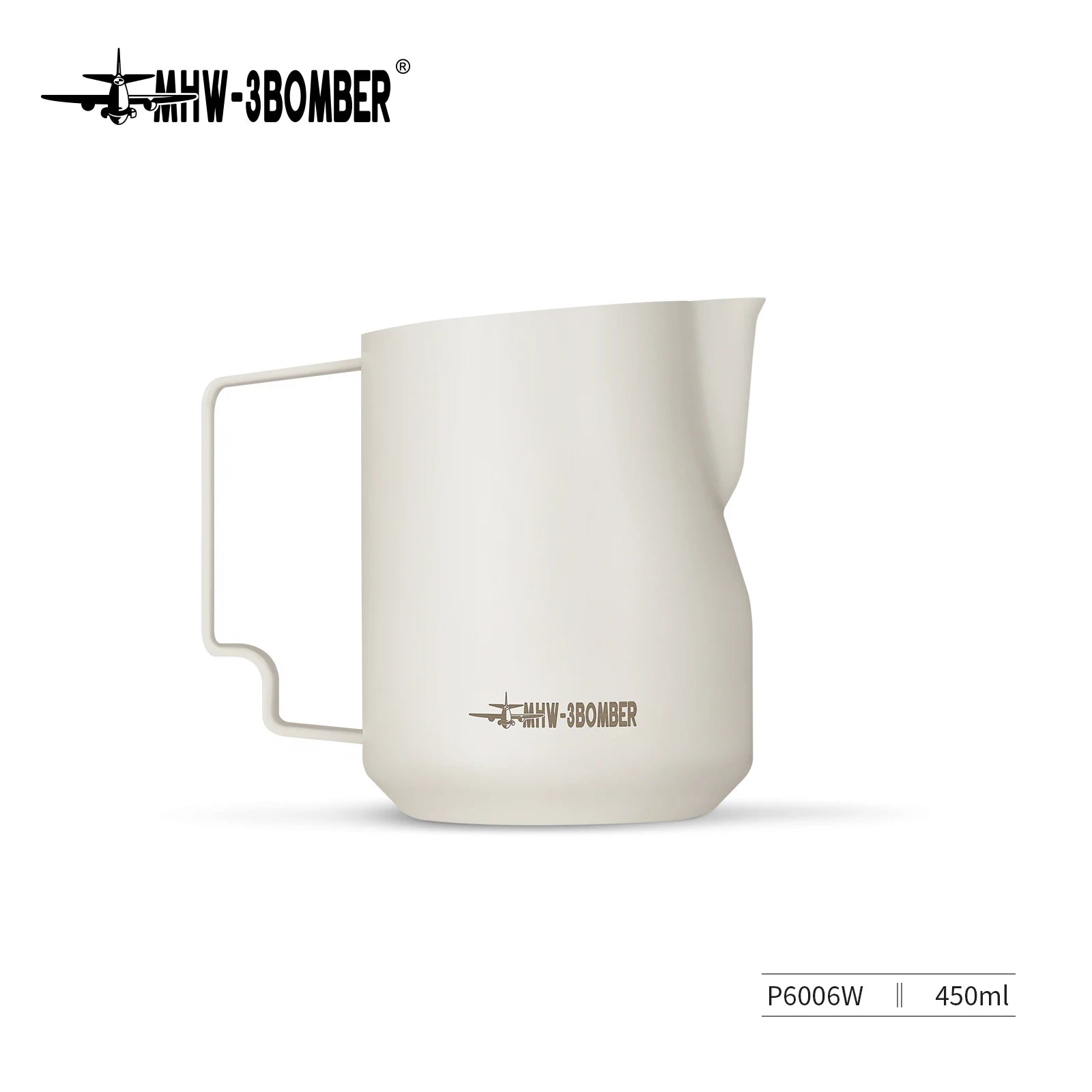 MHW-3BOMBER professional milk pitcher stainless steel base bottom view