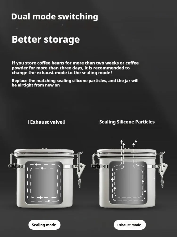 Coffee Canister Vacuum Stainless Airtight Container Storage Sugar Tea Vintage Cans Kitchen Coffee Cafeteria High End Canister