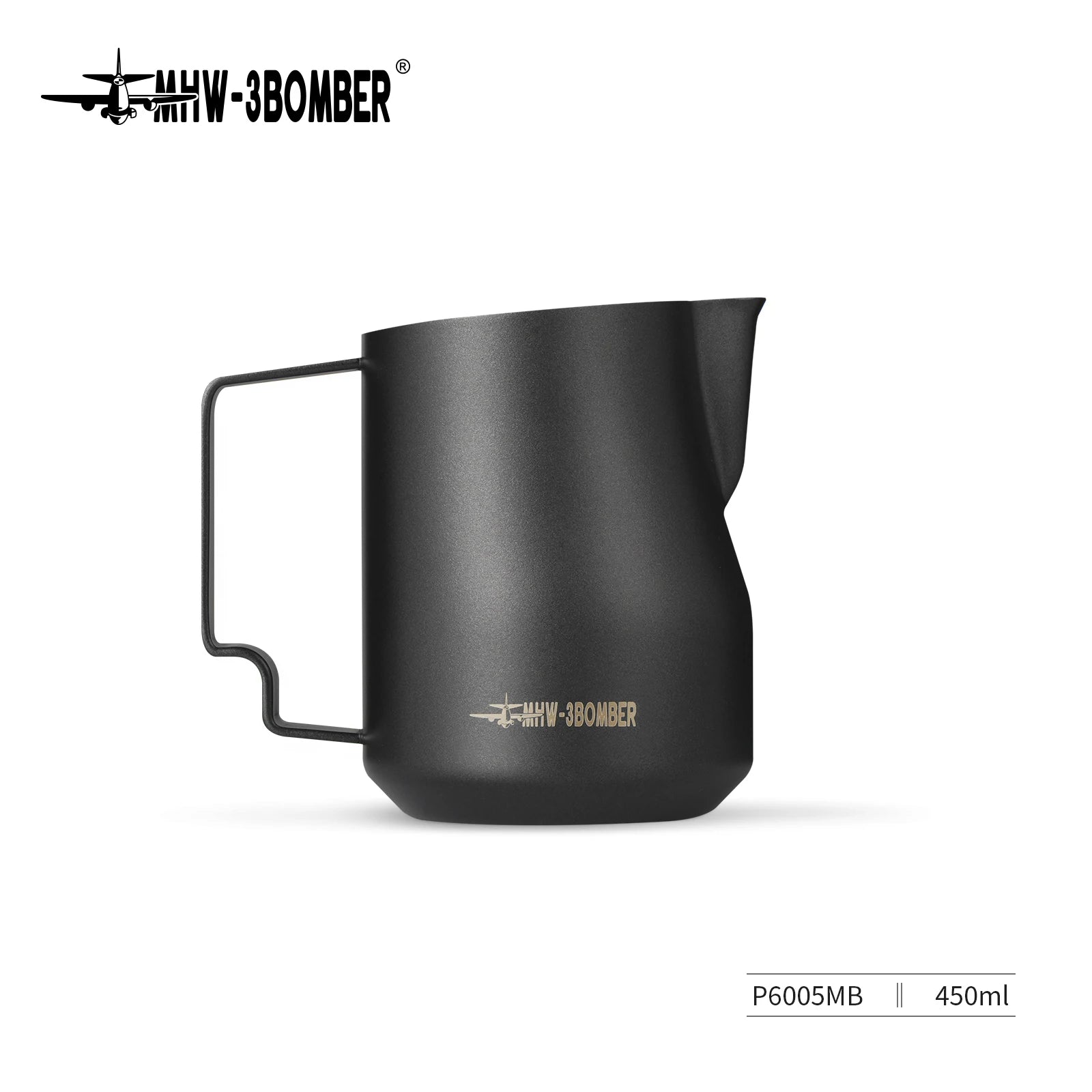 MHW-3BOMBER milk frothing pitcher on Sage Barista Express machine home setup