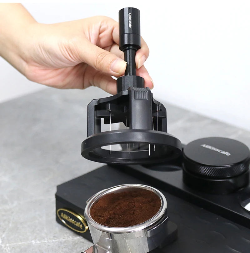 WDT Espresso Needle Distributor – Magnetic, Adjustable Depth, 51/54/58mm Barista Tool