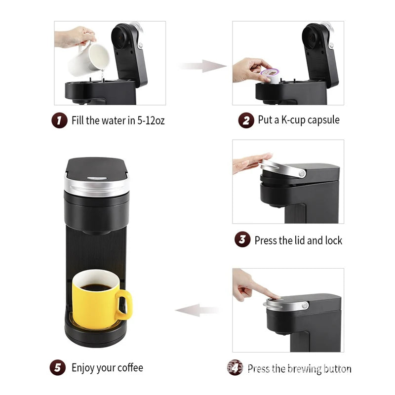 кофемашина cafe K- CUP Drip Coffee Maker Capsule Electric Travel Capsule Coffee Machine Ground Coffee Italian