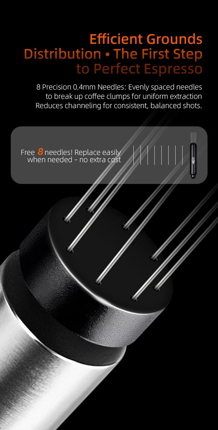 IKAPE WDT Tool,Magnetic Espresso Powder Distributor, Professional Barista tools,Retractable Telescopic coffee accessory