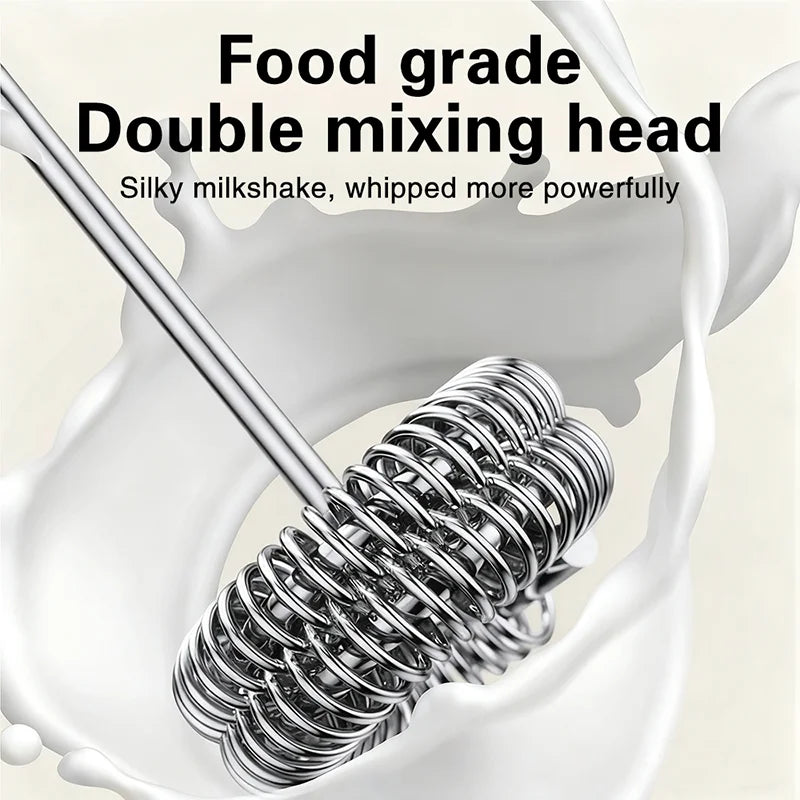 Wireless Type-C Rechargeable 3-speed Mini Handheld Milk Frother Coffee Frother Portable Kitchen Cooking Tools Whisk Foam Blender