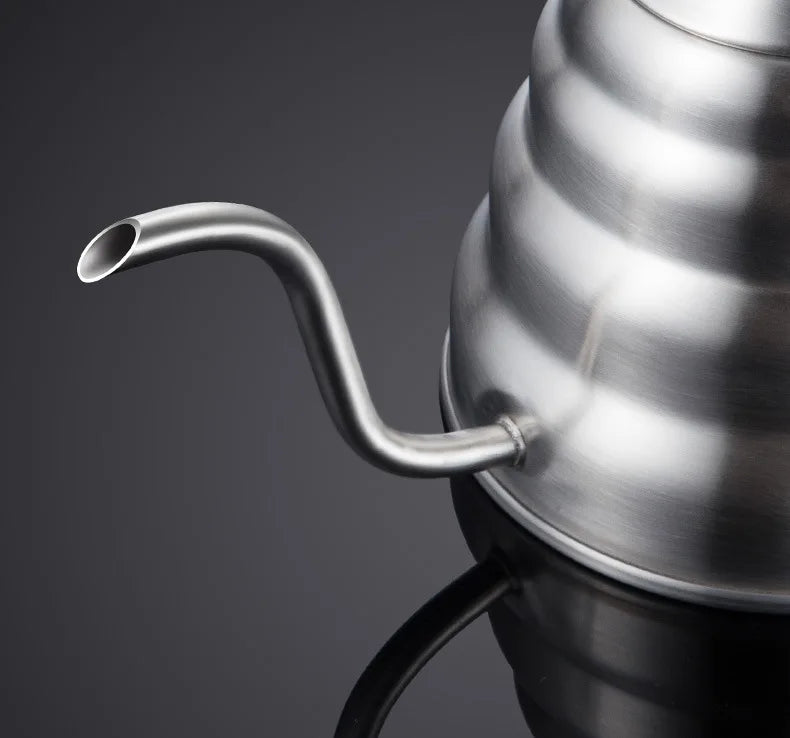 Stainless Steel Pour Over Coffee Pot with Thermometer Swan Long Neck High Capacity Can Be Heated Professional Hand Brewed Coffee