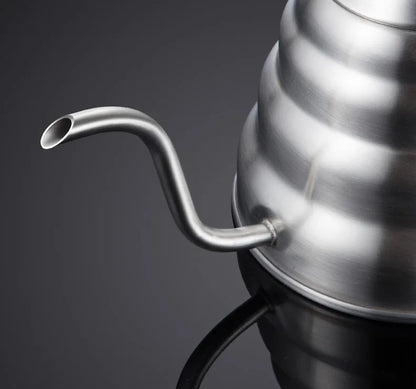 Stainless Steel Pour Over Coffee Pot with Thermometer Swan Long Neck High Capacity Can Be Heated Professional Hand Brewed Coffee
