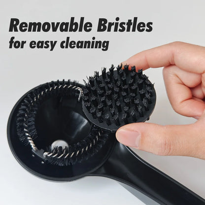 Dejess espresso machine brush handle ergonomic grip detail shot