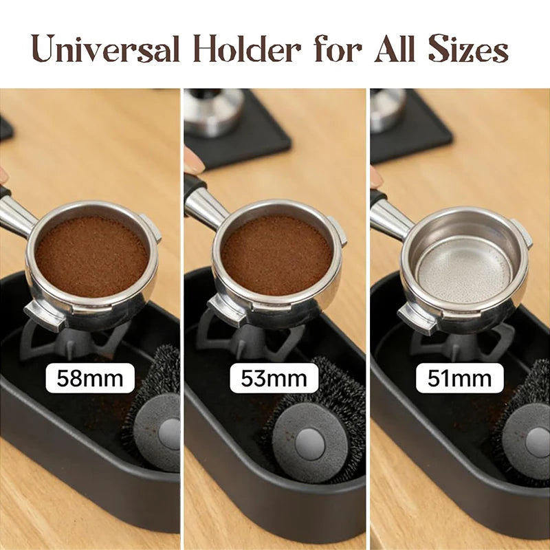 Dejess espresso knock box with removable grounds bin detached for easy cleaning