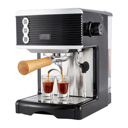 Dejess K705 commercial coffee machine full setup with espresso cups on counter