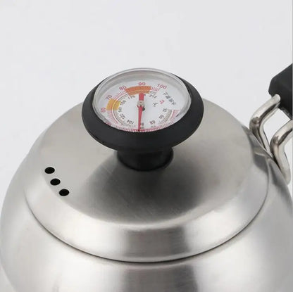 Stainless Steel Pour Over Coffee Pot with Thermometer Swan Long Neck High Capacity Can Be Heated Professional Hand Brewed Coffee