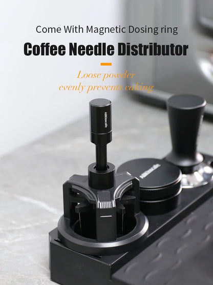 WDT Espresso Needle Distributor – Magnetic, Adjustable Depth, 51/54/58mm Barista Tool