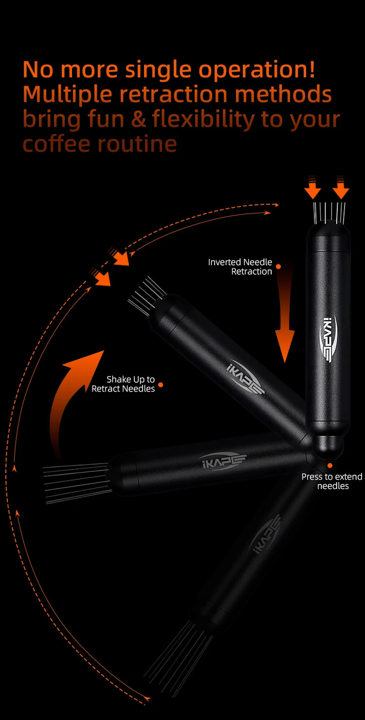 IKAPE WDT Tool,Magnetic Espresso Powder Distributor, Professional Barista tools,Retractable Telescopic coffee accessory