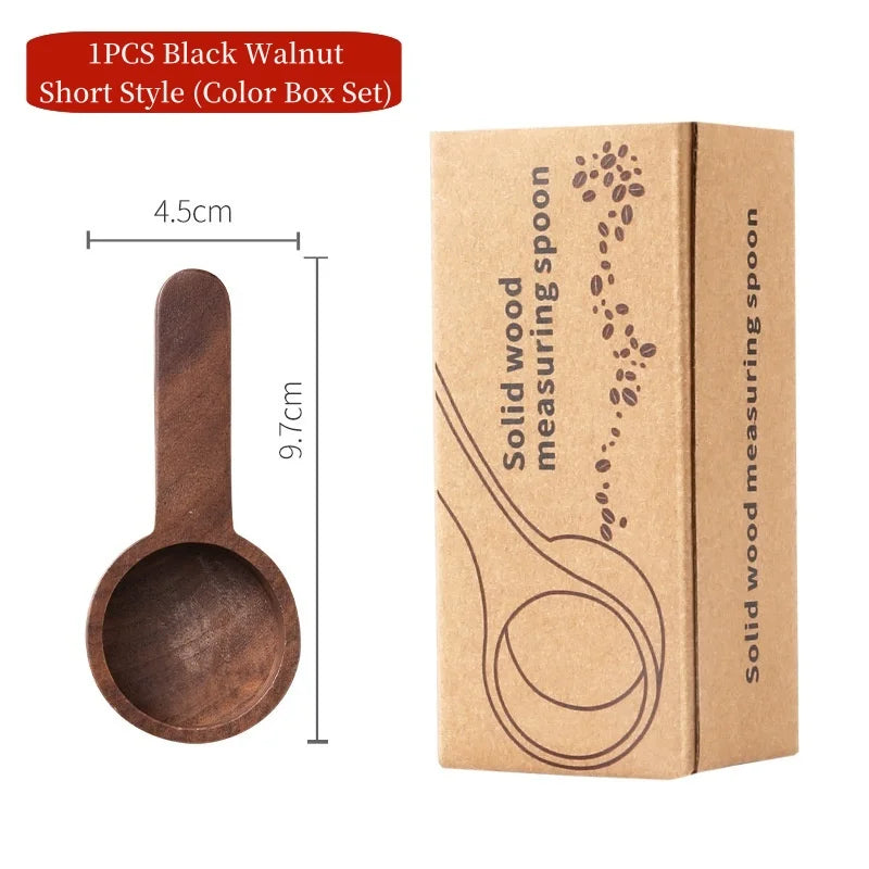 Black Walnut Coffee Measuring Spoon,Solid Wood Measuring Spoon,Several Spoons,Coffee Milk Powder Quantitative Spoon,Gram Spoon ﻿