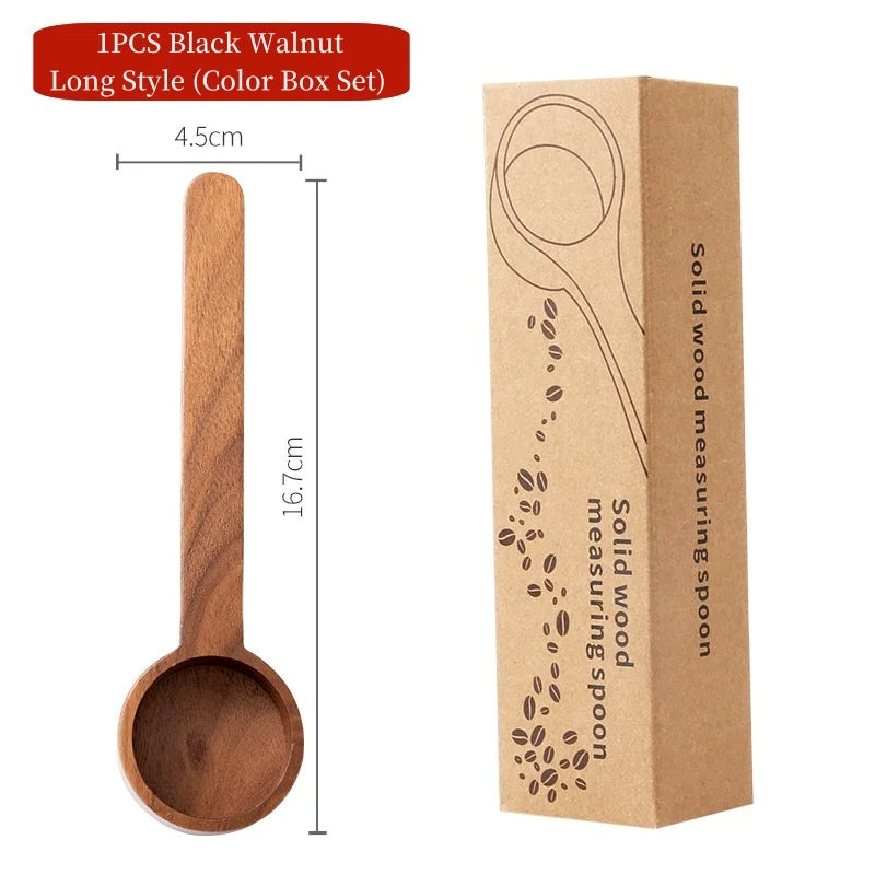 Black Walnut Coffee Measuring Spoon,Solid Wood Measuring Spoon,Several Spoons,Coffee Milk Powder Quantitative Spoon,Gram Spoon ﻿