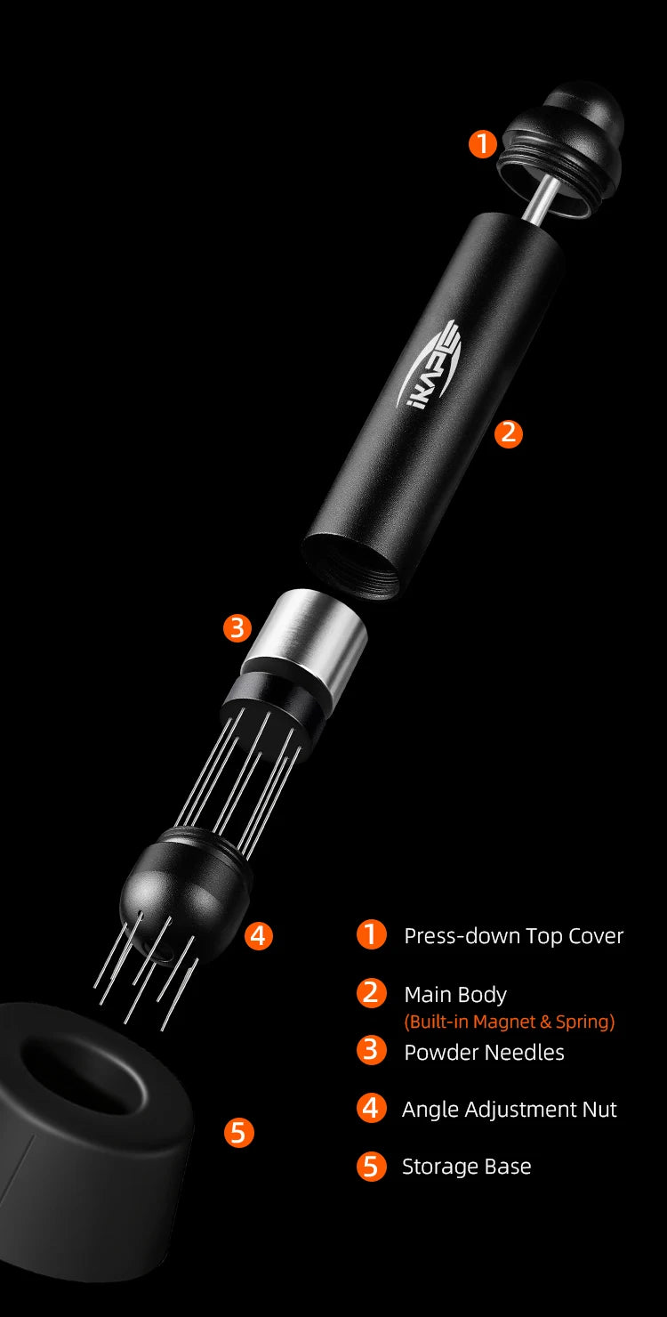 IKAPE WDT Tool,Magnetic Espresso Powder Distributor, Professional Barista tools,Retractable Telescopic coffee accessory