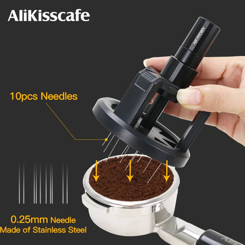 WDT Espresso Needle Distributor – Magnetic, Adjustable Depth, 51/54/58mm Barista Tool
