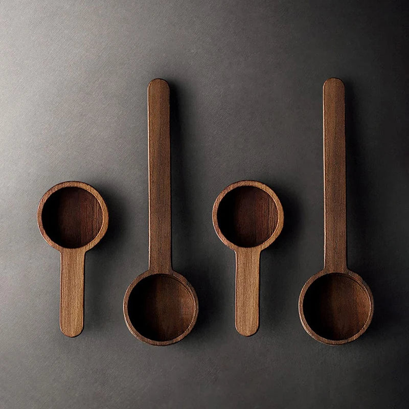 Wooden Measuring Spoon Set Kitchen Measuring Spoons Tea Coffee Scoop Sugar Spice Measure Spoon Measuring Tools for Cooking Home