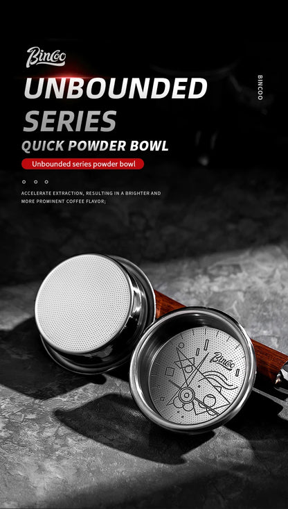 BINCOO Precision High Extraction Matrix Basket Filter，Micro Sieve Filter Basket Stainless Steel Portafilter Basket for 51/58.5mm