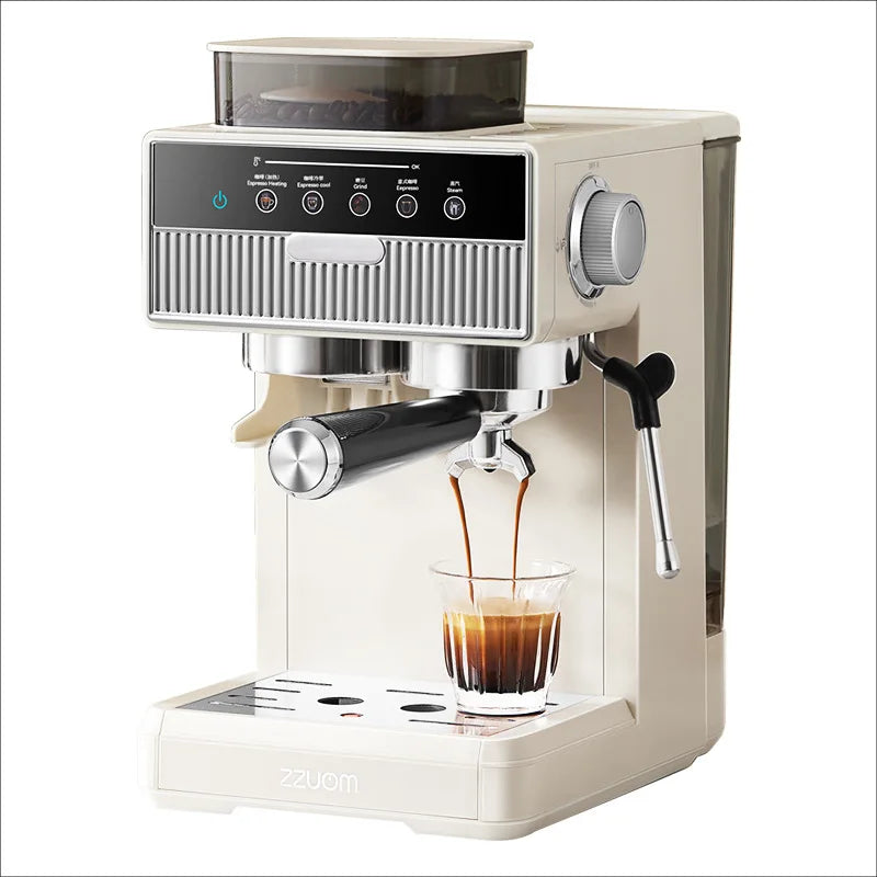 Dejess 3-in-1 espresso machine full product shot on white background showing all features