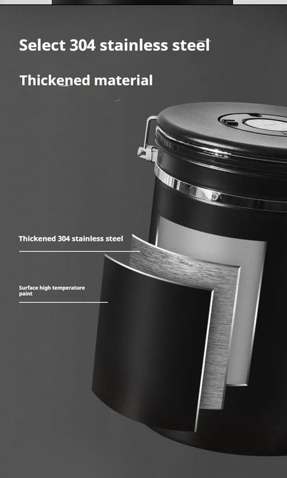 Coffee Canister Vacuum Stainless Airtight Container Storage Sugar Tea Vintage Cans Kitchen Coffee Cafeteria High End Canister
