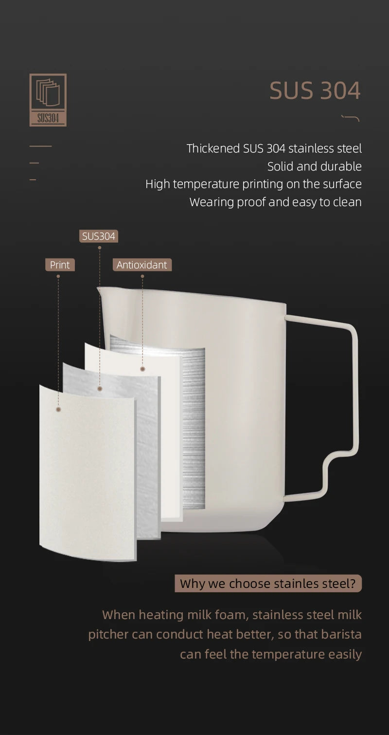MHW-3BOMBER Turbo Milk Frothing Pitcher 350ml 450ml | Dejess