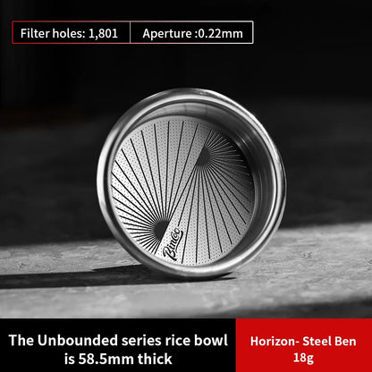 BINCOO Precision High Extraction Matrix Basket Filter，Micro Sieve Filter Basket Stainless Steel Portafilter Basket for 51/58.5mm