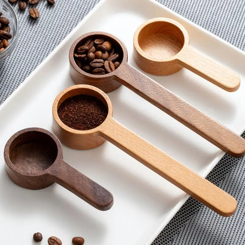 Black Walnut Coffee Measuring Spoon,Solid Wood Measuring Spoon,Several Spoons,Coffee Milk Powder Quantitative Spoon,Gram Spoon ﻿