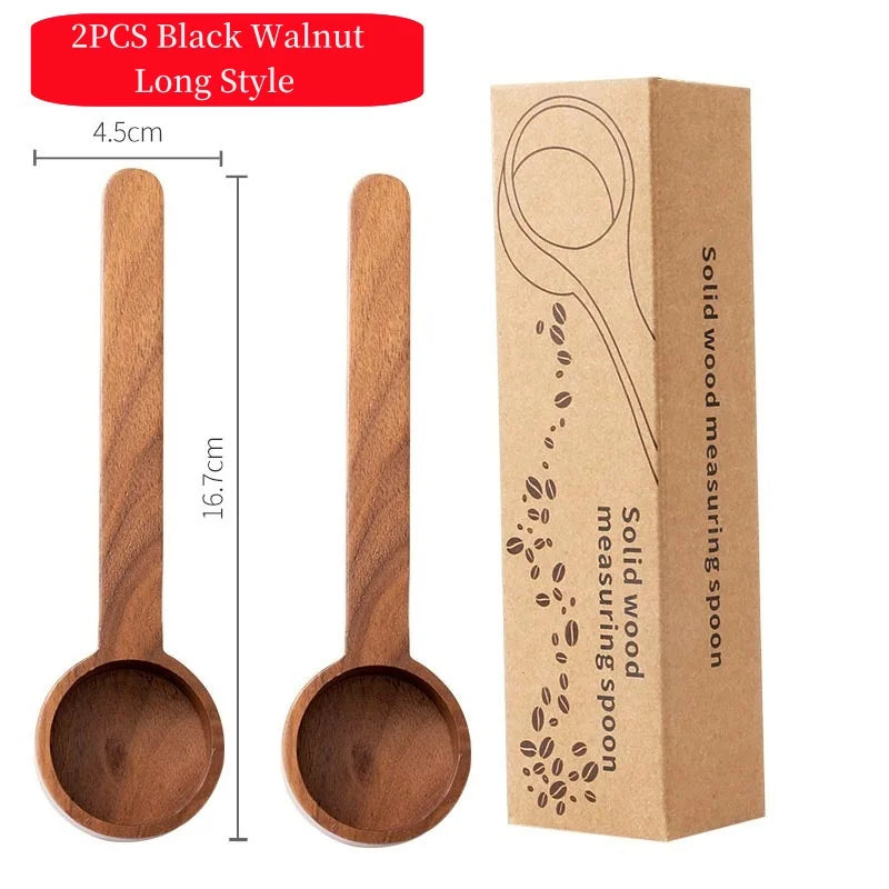 Black Walnut Coffee Measuring Spoon,Solid Wood Measuring Spoon,Several Spoons,Coffee Milk Powder Quantitative Spoon,Gram Spoon ﻿