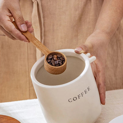 Wooden Measuring Spoon Set Kitchen Measuring Spoons Tea Coffee Scoop Sugar Spice Measure Spoon Measuring Tools for Cooking Home