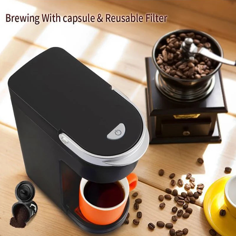 кофемашина cafe K- CUP Drip Coffee Maker Capsule Electric Travel Capsule Coffee Machine Ground Coffee Italian