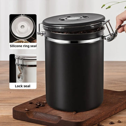 Coffee Canister Vacuum Stainless Airtight Container Storage Sugar Tea Vintage Cans Kitchen Coffee Cafeteria High End Canister