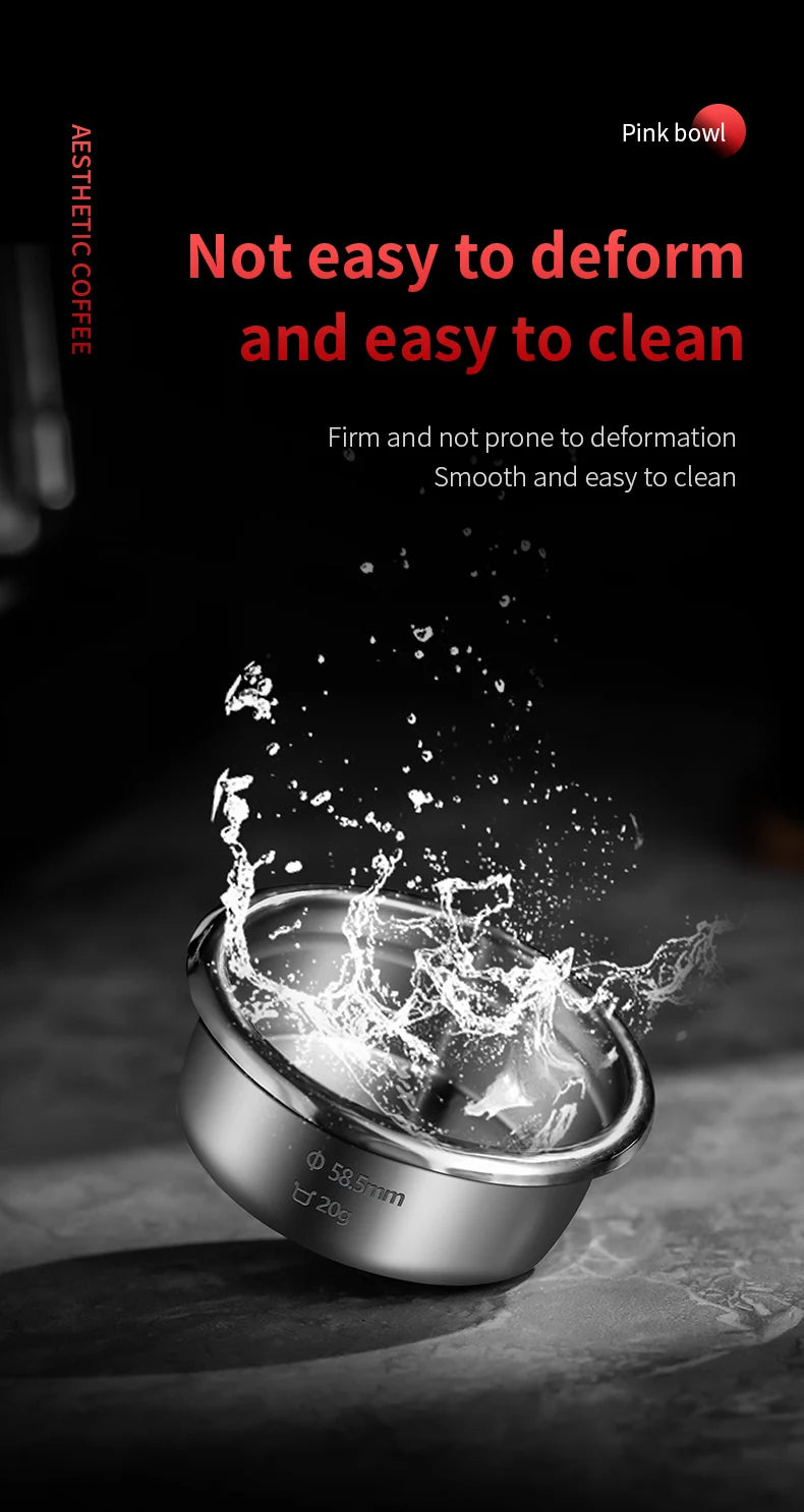 BINCOO Precision High Extraction Matrix Basket Filter，Micro Sieve Filter Basket Stainless Steel Portafilter Basket for 51/58.5mm