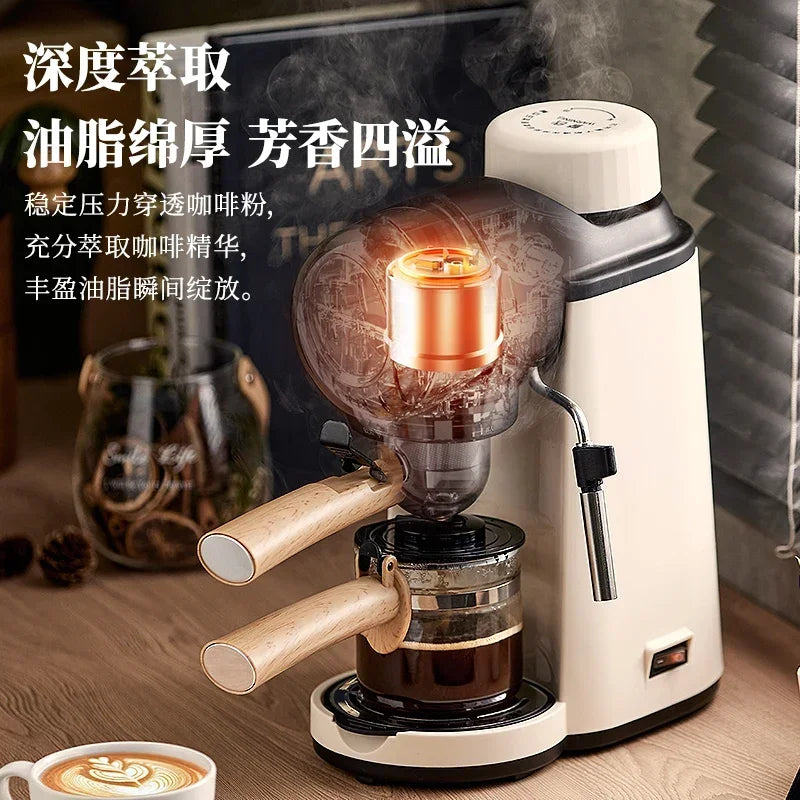 Dejess espresso machine blue colour option against white background