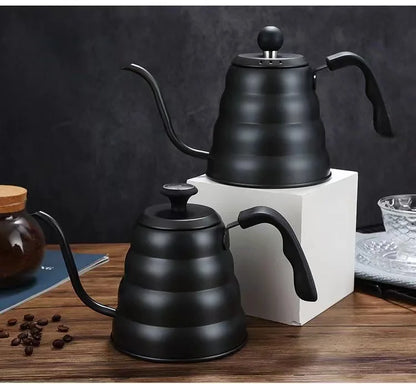 Stainless Steel Pour Over Coffee Pot with Thermometer Swan Long Neck High Capacity Can Be Heated Professional Hand Brewed Coffee