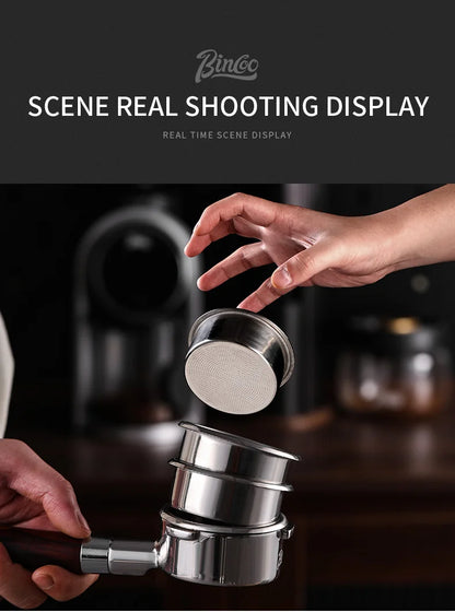 BINCOO Precision High Extraction Matrix Basket Filter，Micro Sieve Filter Basket Stainless Steel Portafilter Basket for 51/58.5mm