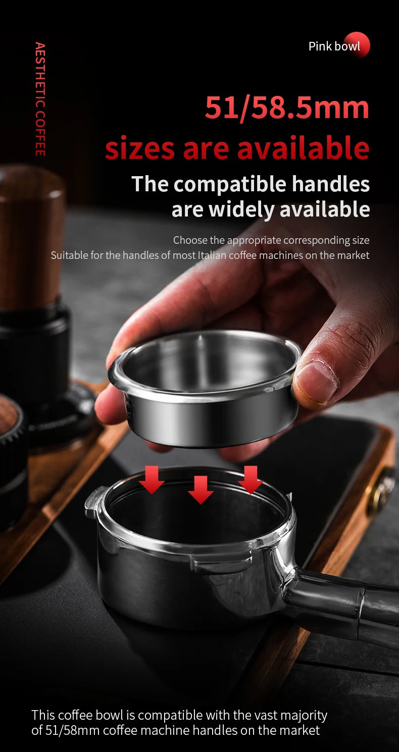 BINCOO Precision High Extraction Matrix Basket Filter，Micro Sieve Filter Basket Stainless Steel Portafilter Basket for 51/58.5mm