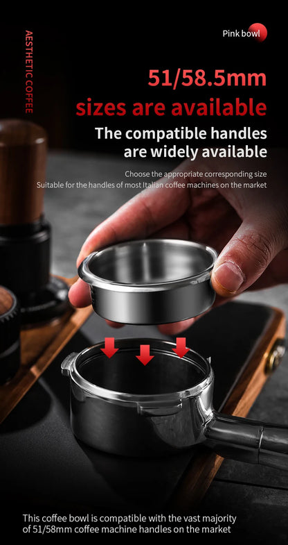 BINCOO Precision High Extraction Matrix Basket Filter，Micro Sieve Filter Basket Stainless Steel Portafilter Basket for 51/58.5mm