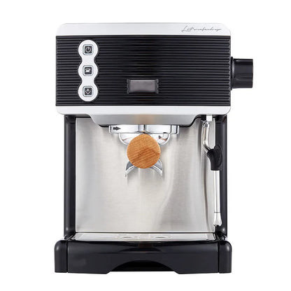 Dual boiler professional espresso machine Dejess K705 side profile on counter