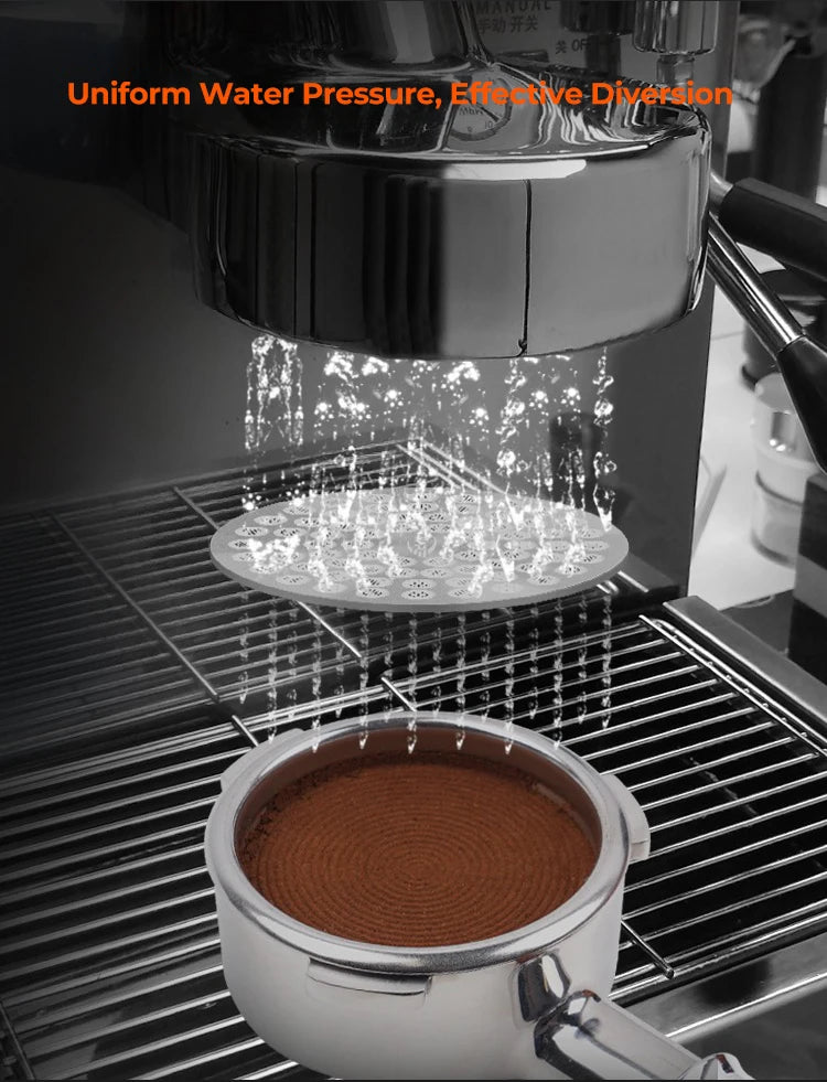 IKAPE V2 precision filter screen before and after espresso extraction comparison shot