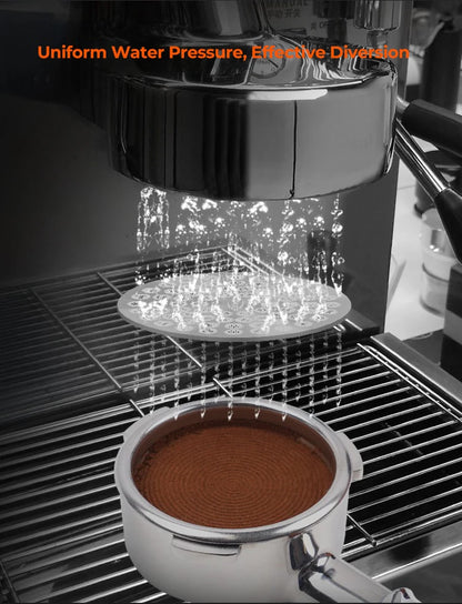 IKAPE V2 precision filter screen before and after espresso extraction comparison shot