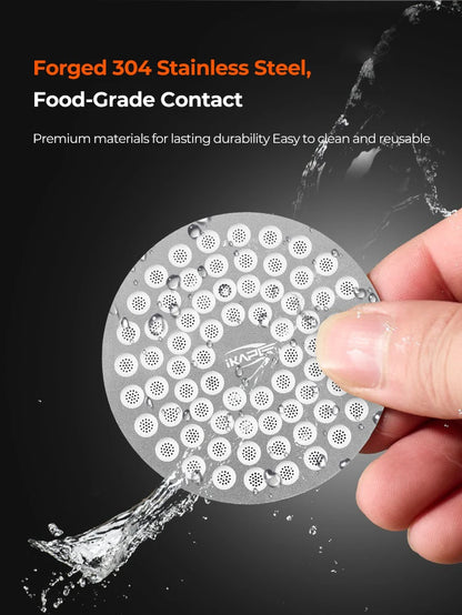 IKAPE V2 puck screen reducing coffee residue on espresso machine group head shower screen