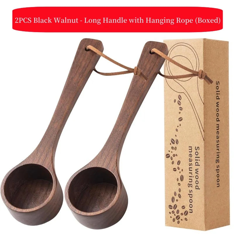 Black Walnut Coffee Measuring Spoon,Solid Wood Measuring Spoon,Several Spoons,Coffee Milk Powder Quantitative Spoon,Gram Spoon ﻿