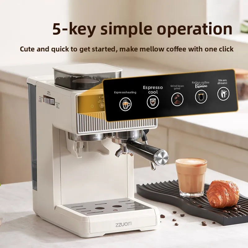 Dejess 3-in-1 espresso machine steam wand frothing milk for latte art
